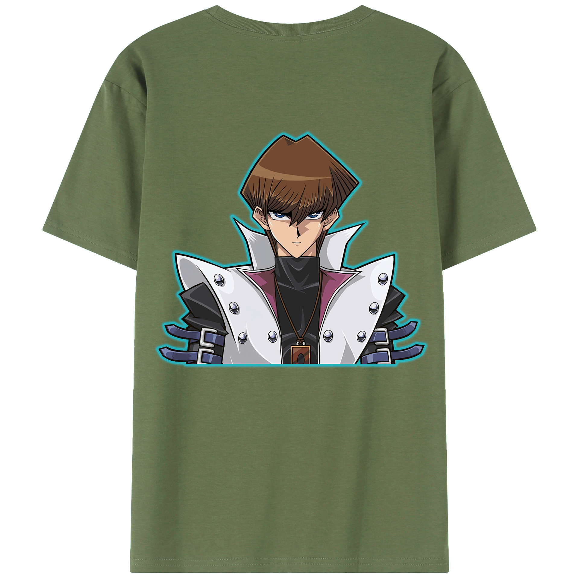 （画像用） 遊☆戯☆王 Yu-Gi-Oh! 綿100％ メンズ半袖Tシャツ（バックプリント） 通気性